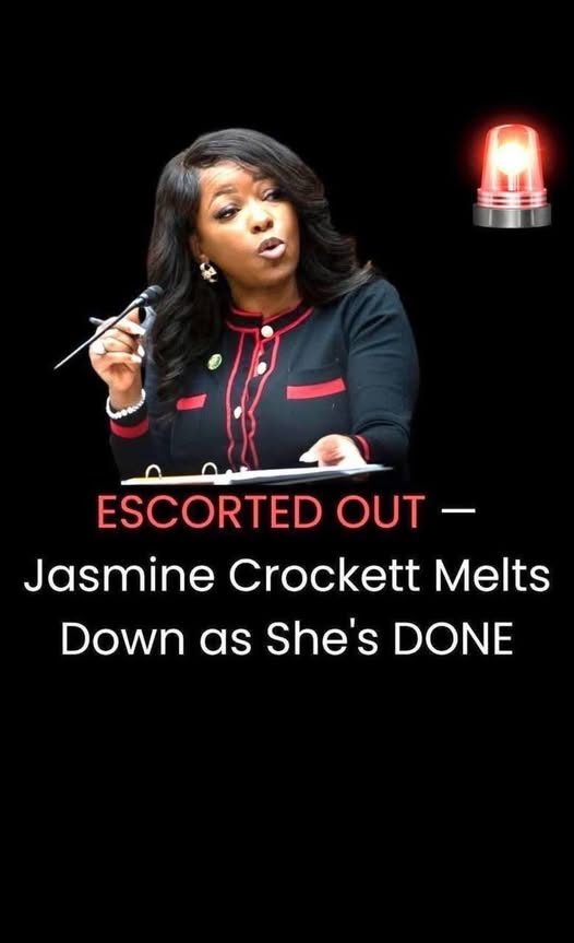ESCORTED OUT — Jasmine Crockett Melts Down as She’s DONE