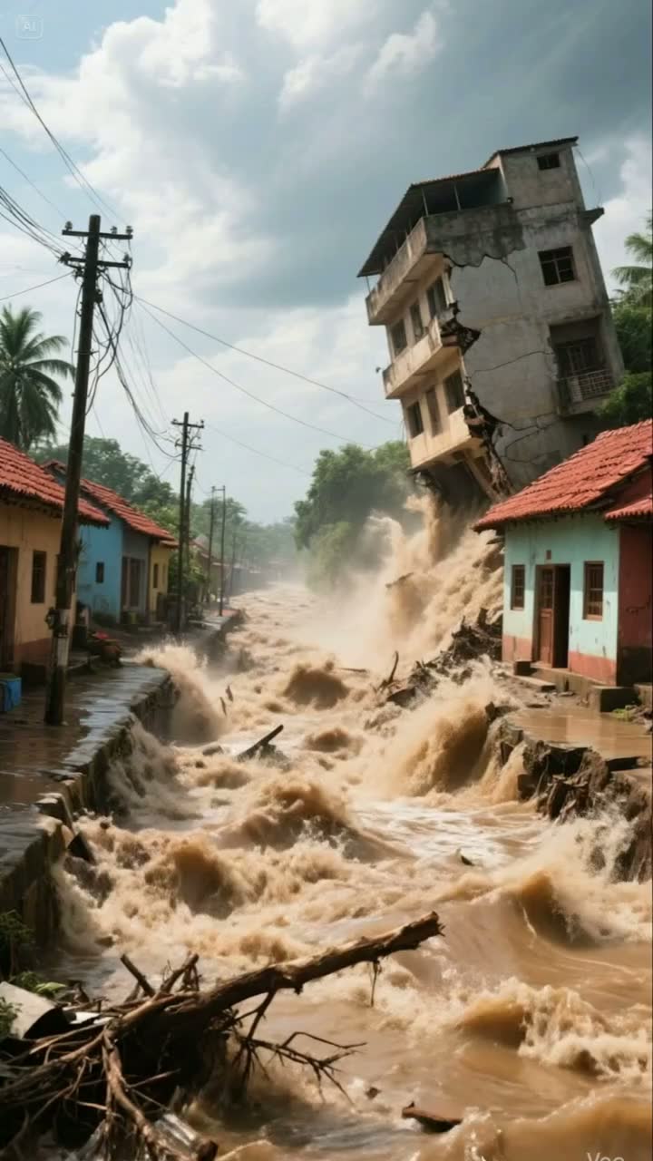 Tsunami Horror: Walls of Water Destroy Homes and Lives in Seconds