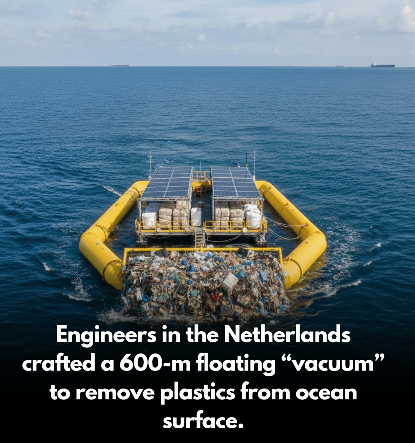 Dutch Engineers Launch Revolutionary Floating Ocean Vacuum to Combat Plastic Pollution