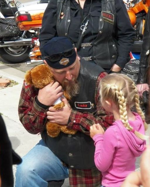 SHE GAVE HIM A TEDDY BEAR, AND HE TOOK OFF HIS SUNGLASSES TO HIDE THE TEARS