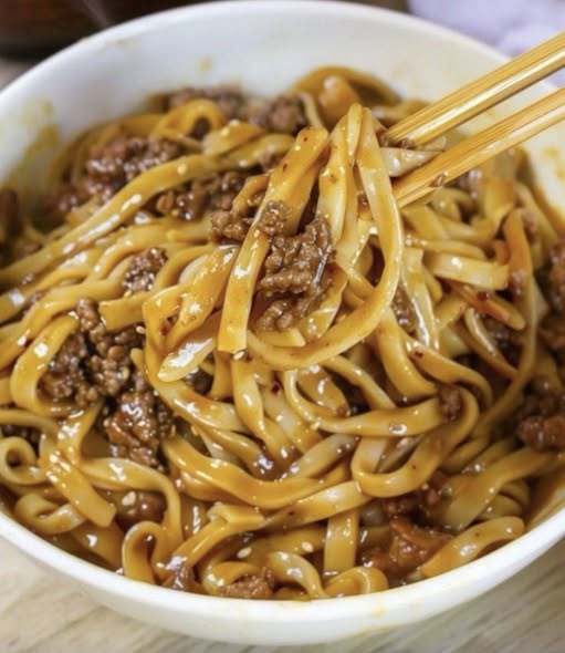 Mongolian Ground Beef Noodles!