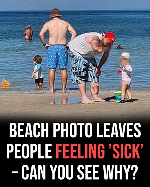 Viral Family Photo on the Beach Leaves People Shocked by Creepy Detail