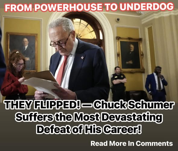 Shock in Washington: Chuck Schumer Faces Stunning Setback After Key Allies Switch Sides