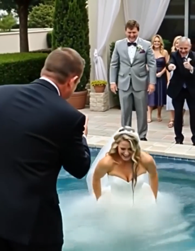 He Threw His Bride Into the Pool as a Joke — But Her Father’s Reaction Silenced Everyone