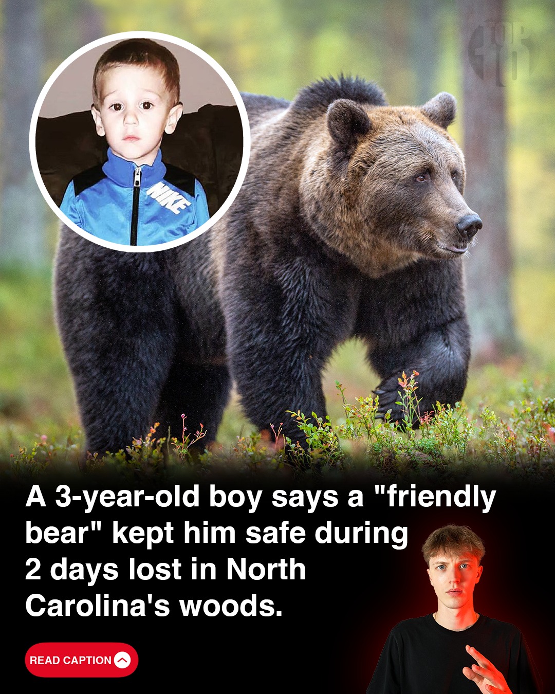 Lost in the Woods: The 3-Year-Old Boy and His “Friendly Bear” Guardian