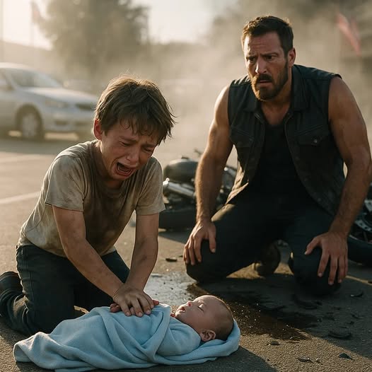 Bullied Orphan Gave A Hells Angel Baby CPR, 793 Bikers Rode To Say Three Words He Never Heard Before