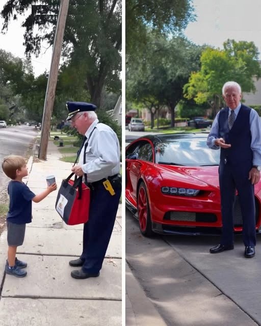 My Little Kindness Lesson: My 5-Year-Old Shared Water with the Mailman – Then a Red Bugatti Appeared at Preschool